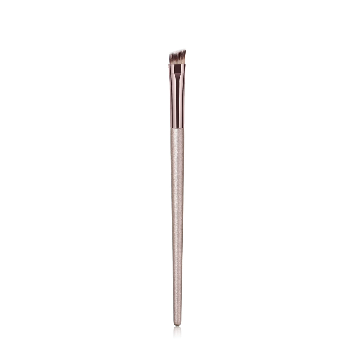Makeup Brush Set (Nongying) — 10-piece champagne gold handles, wood/aluminum ferrule, synthetic bristles