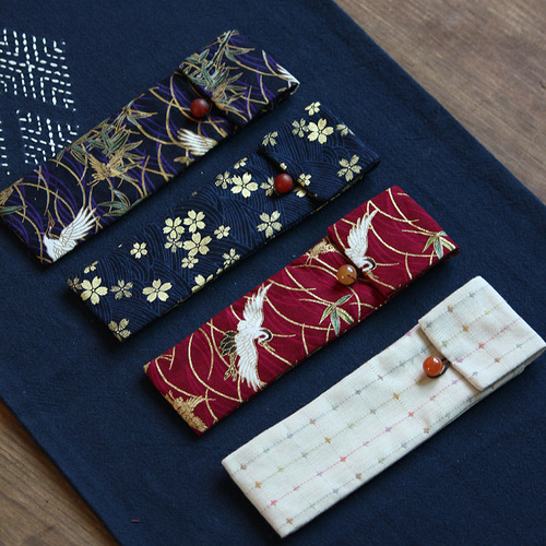 21 colors Chinese brocade forged jacquard cotton and linen incense tube incense burner bag gift storage bag incense accessories supplies packaging bag