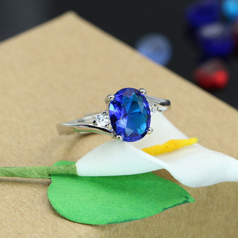 Fashion Geometric Copper Plating Artificial Crystal Open Ring