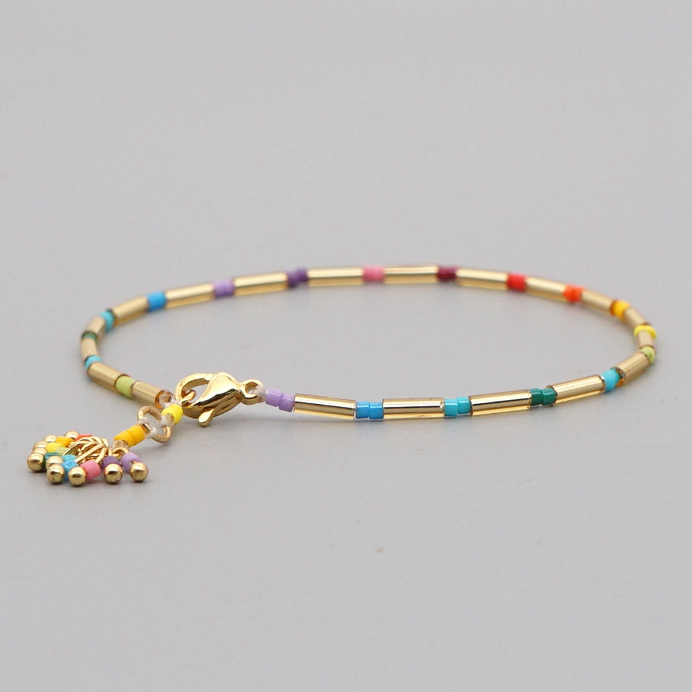 Nihaojewelry Bohemian Style Rainbow Miyuki Beads Handmade Bracelet Jewelry Wholesale display picture 4