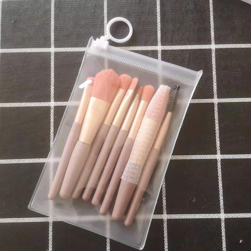 New 8 Mini Makeup Brush Set Portable Matte Soft Hair Eye Shadow Brush Cross Border Beauty Tools Brush Storage Bag