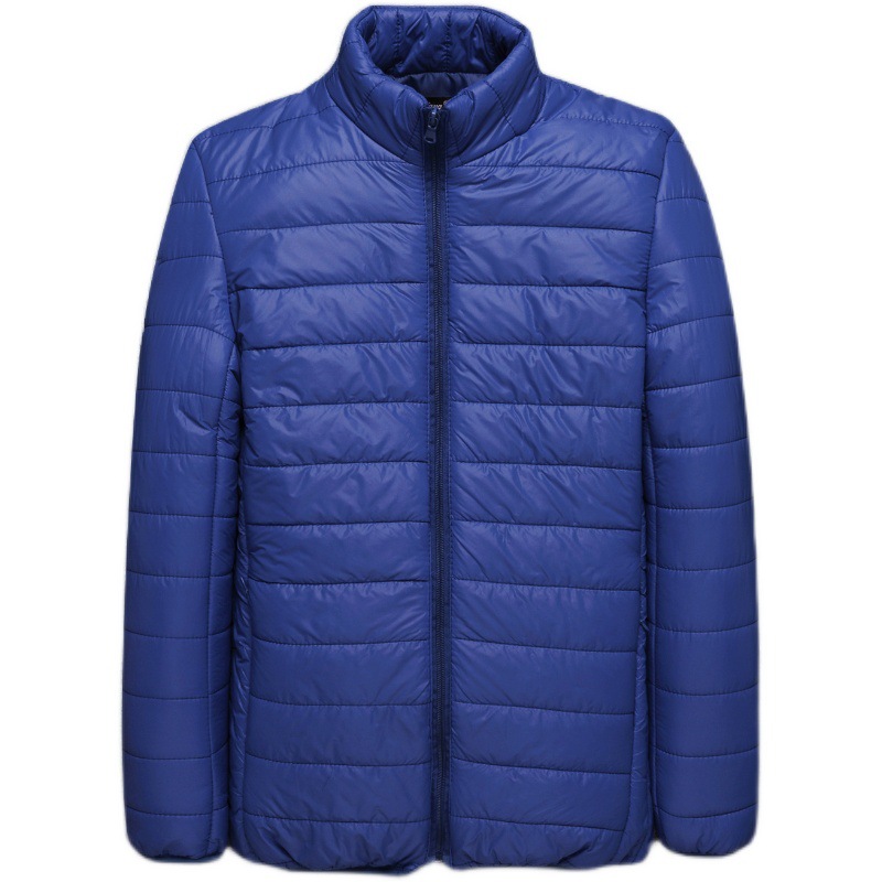 Giacca da uomo in cotone leggero con collo alto, vestibilità aderente, tinta unita, autunno e inverno_voghion.com