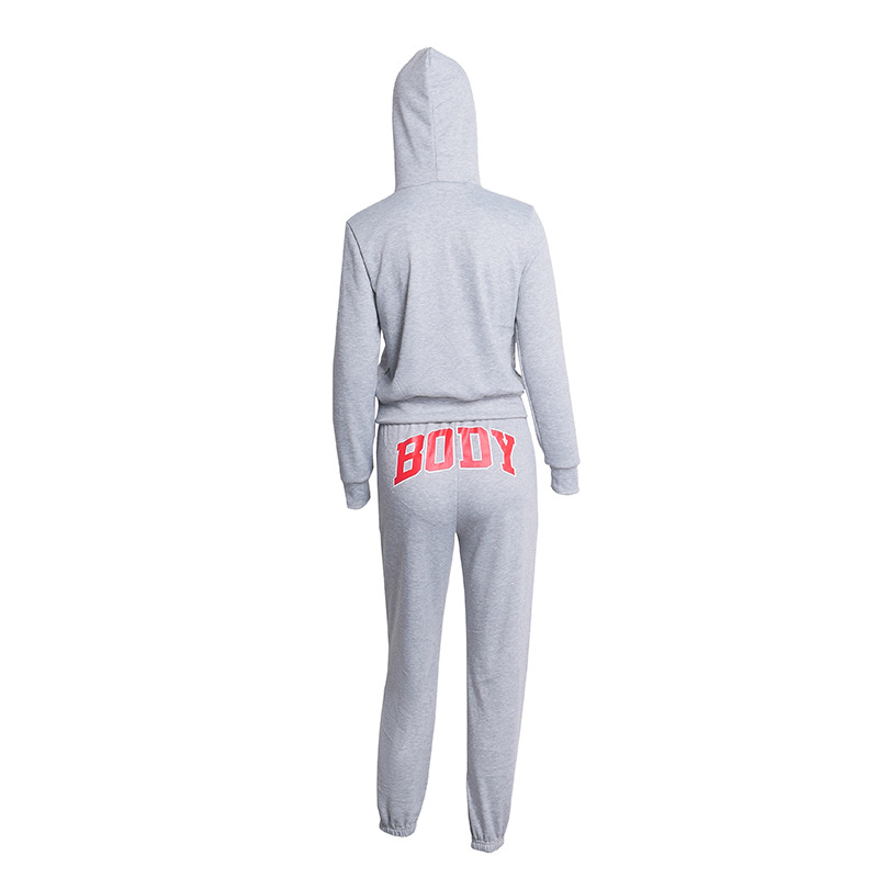 printed hooded sweatsuit set NSMX24791