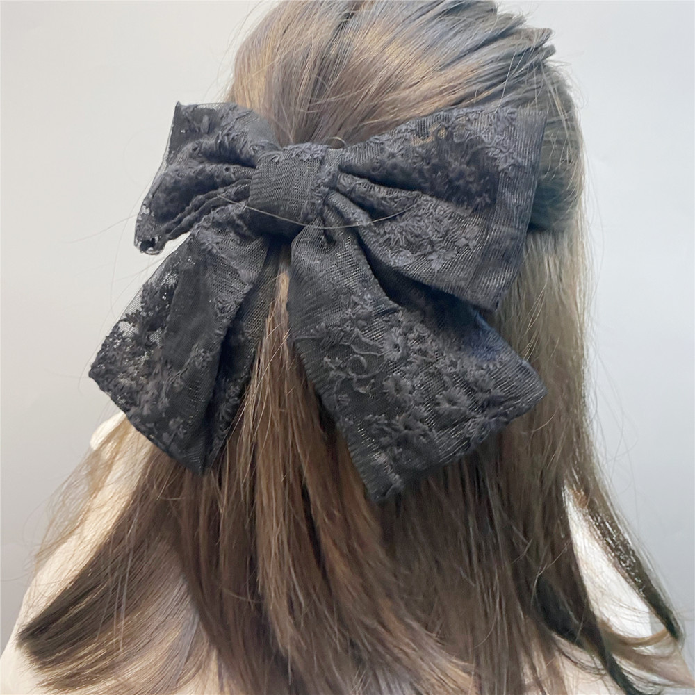 Three-layer Lace Bow Large Hairpin display picture 1