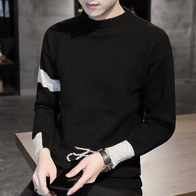 个性帅气男士休闲韩版潮流长袖毛衫2020秋季新款运动毛衫|ms