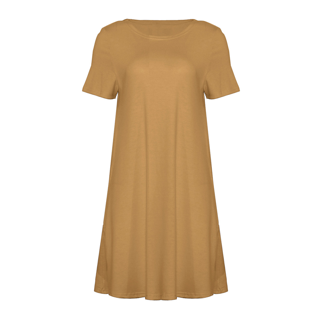 Women Clothing Summer Short Sleeve Pocket Dress 17 Women Clothing Summer Short Sleeve Pocket Dress