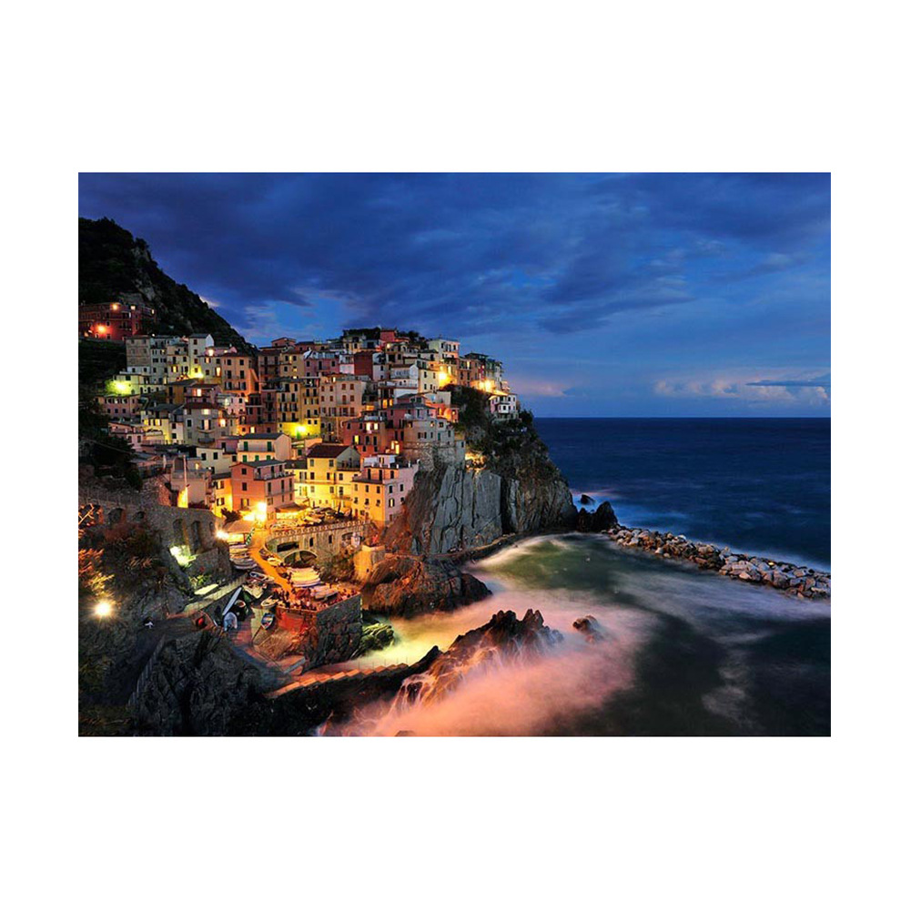 Noche ciudad DIY pintura al óleo digital fábrica al por mayor sin marco combinación apretado marco interior estilo más de 1 unidades entrega