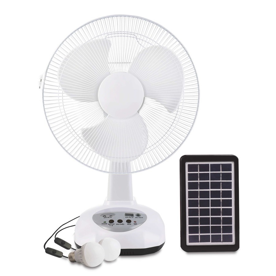 Ventilador solar La iluminación LED puede cargar el teléfono móvil, ventilador de piso, ventilador de escritorio, ventilador de carga solar