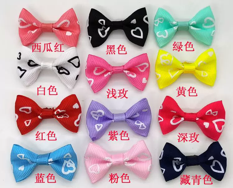 儿童蝴蝶结 服装饰品礼品配饰 专业定做罗纹印花织带蝴蝶结厂家