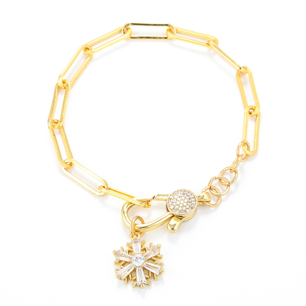 10g Weight Bracelets Classification Simple Sun Flower Oval Hollow Copper Bracelet Wholesale