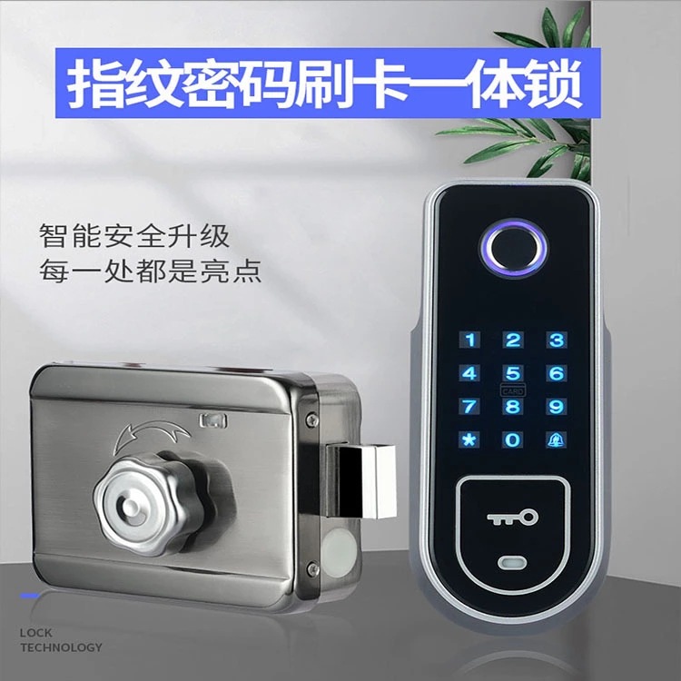 old-fashioned Credit card fingerprint Password lock wiring outdoors Stripped of Party membership and expelled from public office currency unit Electric Lock anti-theft door Motor lock