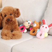毛绒玩具批发 亚马逊爆款耐咬磨牙发声狗狗宠物玩具 手握毛绒公仔