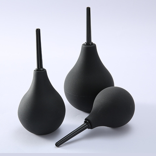 Anal Cleaning Brush, Curved Blue Enema Kit for Adults