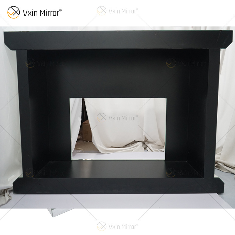 工厂直销现代镜面壁炉玻璃壁炉柜碎钻饰面北美客厅暖气罩装饰壁炉