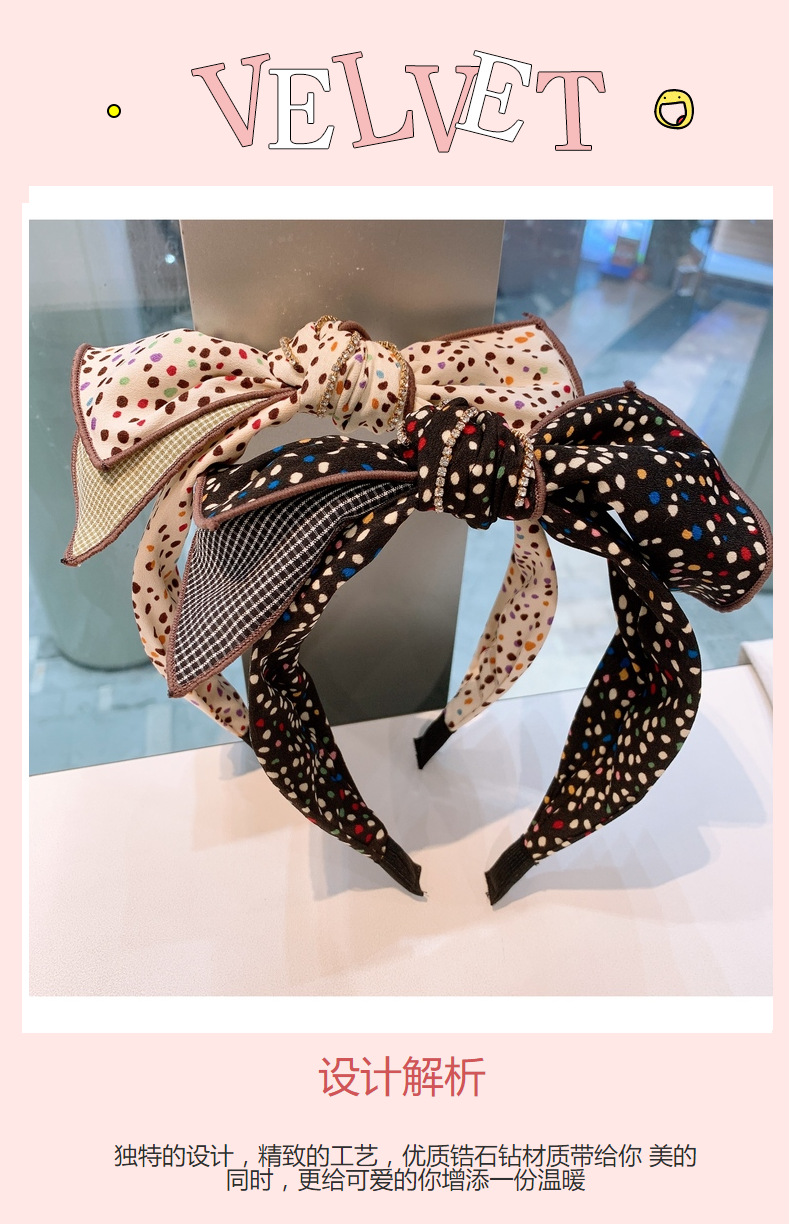 Retro Bow Rhinestone Hair Band display picture 19