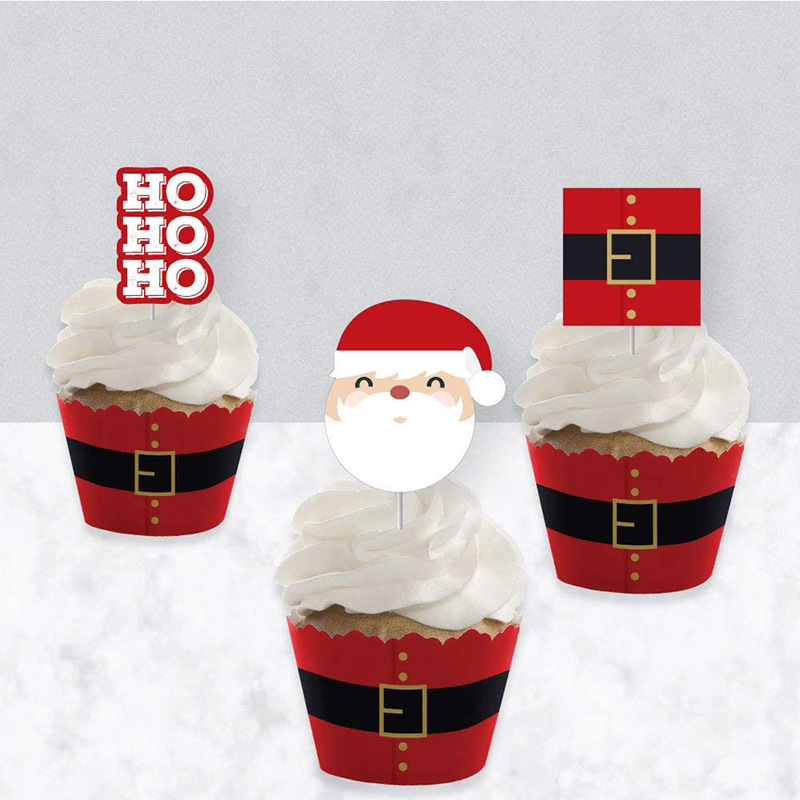 Christmas Santa Claus Paper Party Cake Decorating Supplies display picture 2