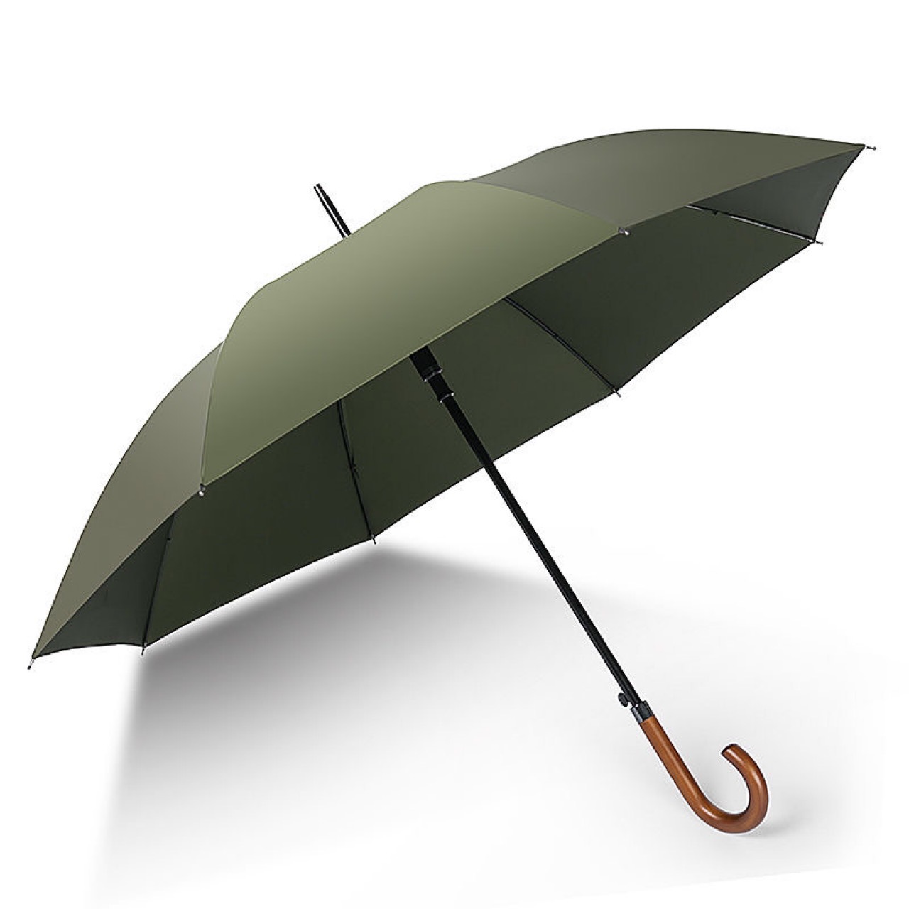 直杆长柄高尔夫伞广告礼品伞定制LOGO高档商务晴雨伞黑胶遮阳伞|ms