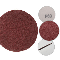 3-inch 75mm Red Sand Polishing Pads: Self-Adhesive Polishing Discs for Furniture Polishing, Flocked Sandpaper Sheets