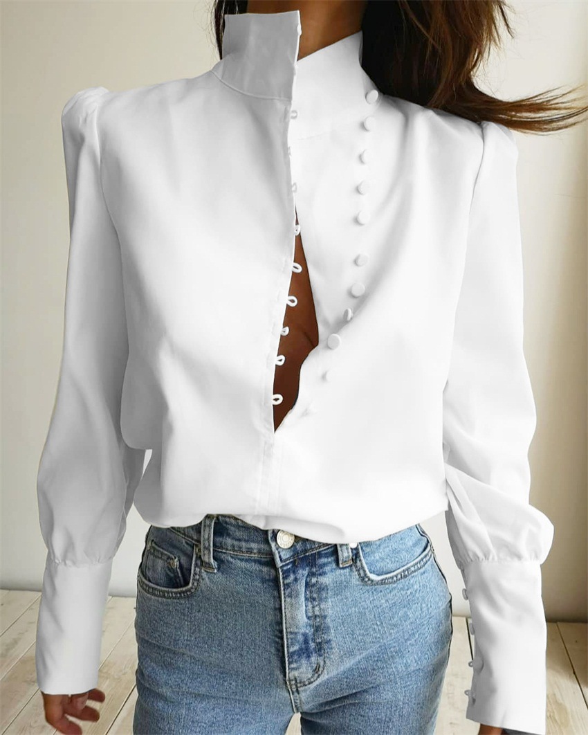 stand-up collar long-sleeved shirt  NSYSB45267