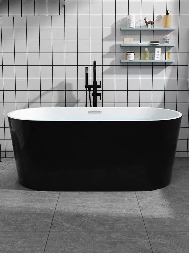 Foshan venta directa de fábrica simple borde Delgado doble bañera de acrílico B & B Hotel en línea rojo adulto bañera independiente