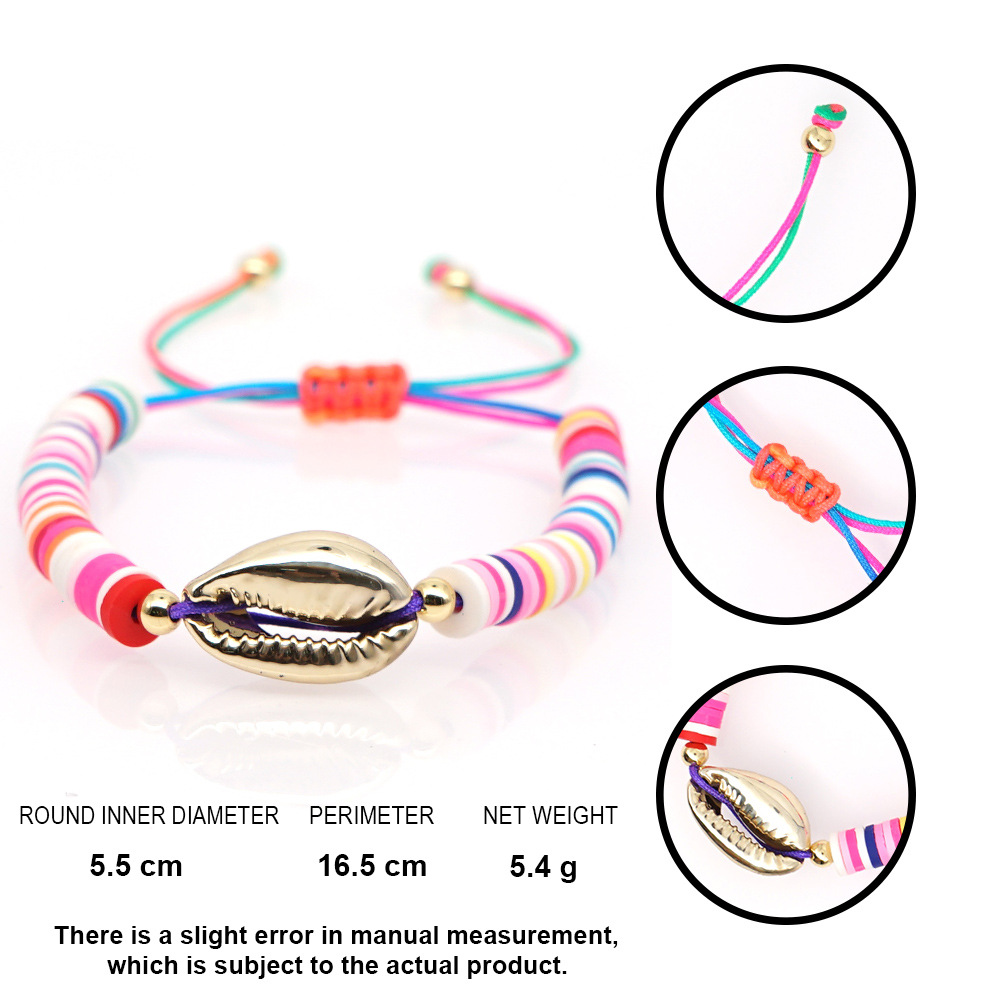 Simple Bohemian Beach Style Natural Shell Woven Friendship Rope Bracelet For Women Wholesale display picture 22