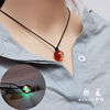 Double-sided glossy accessory, starry sky solar-powered, necklace, European style