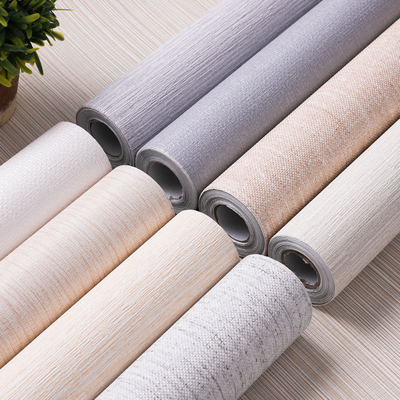 wallpaper Thick and tasteless PVC wallpaper waterproof Moisture-proof Solid wallpaper decorate Three-dimensional wall stickers