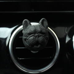 Car air outlet clip aromatherapy Shar-Pei dog head cute cartoon ins wind car interior supplies decoration collection ornaments