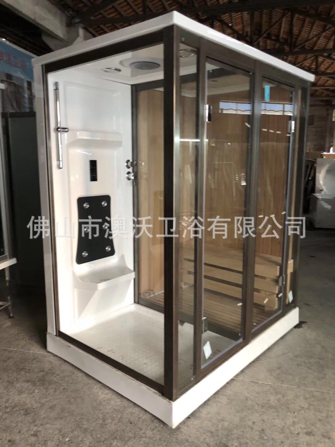 Fuente de la fábrica de madera familiar sauna de vapor húmedo sala de vapor seco sala de vapor húmedo y seco separación de madera ducha de vapor