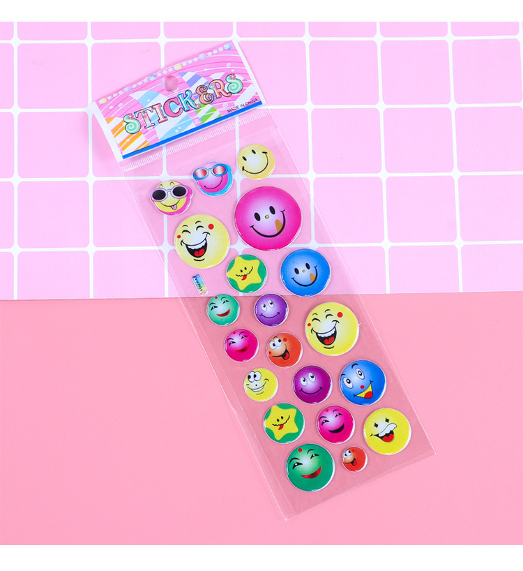 5g Weight Daily Occasion Mini Cute Bubble Cartoon Christmas Smiling Face Stickers 1 Piece