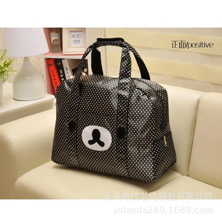 Travel Travel Fashion Cartoon Travel Bag Sade Large Capacity Travel Bag Polka Dot Travel Bag