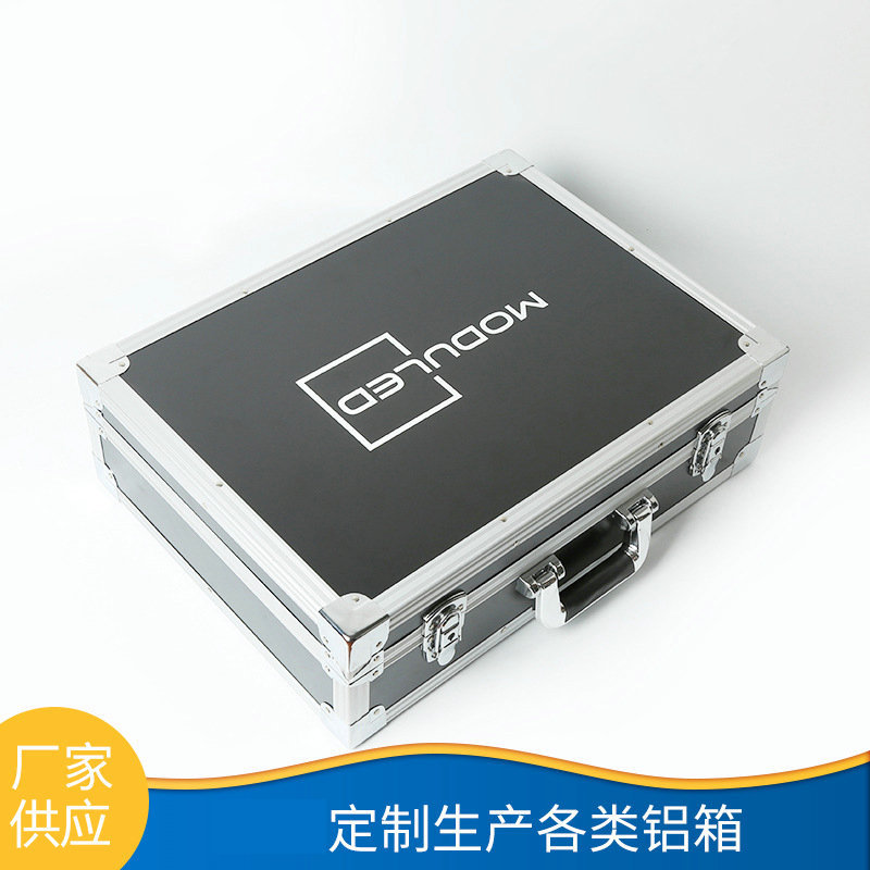 厂家供应柜式航空箱铝箱直角箱丝印logo金属包角尺寸颜色