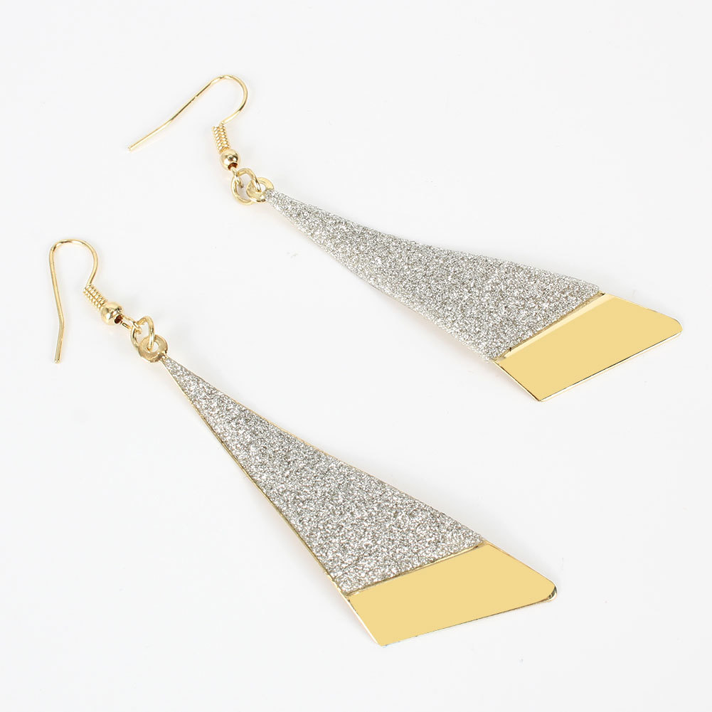 fashion earrings long triangle frosted hollow earrings personalized earrings wholesale nihaojewelry