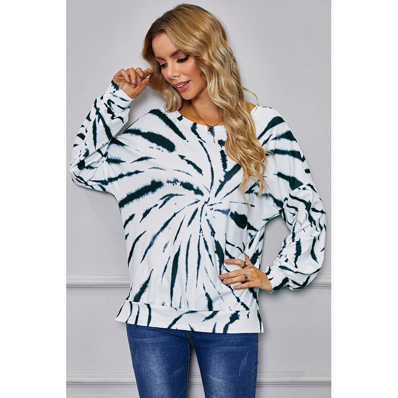 tie-dye loose long-sleeved shirt  NSSA25951