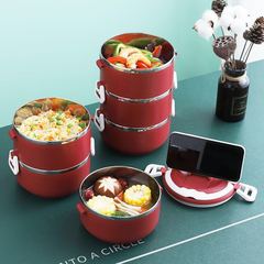 學生飯盒 不鏽鋼304多層保溫便當盒雙層提鍋創意手提便攜餐盒批發