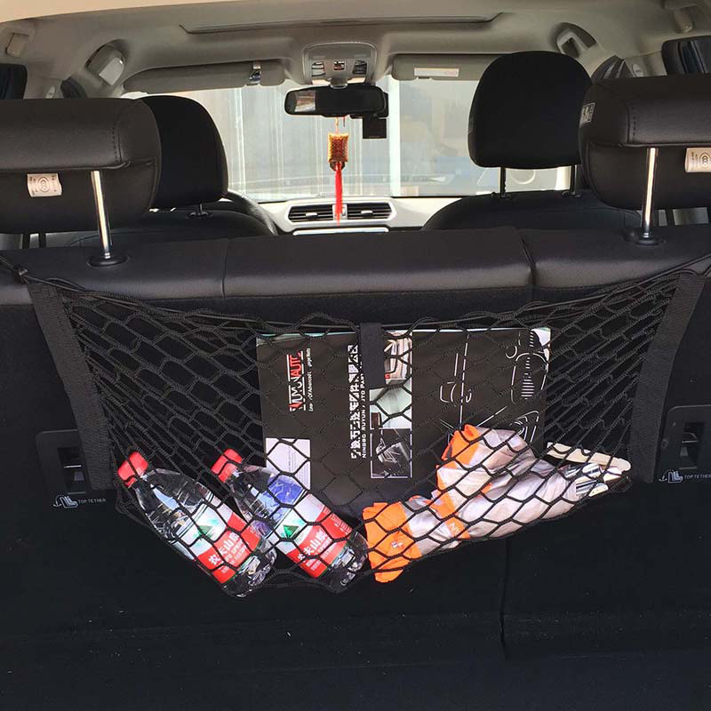 Universal tronco bolsillo neto caja de cola cubierta de Red bolsa fija coche equipaje neto bolsa de almacenamiento de la cubierta de la red de almacenamiento de bolsillo