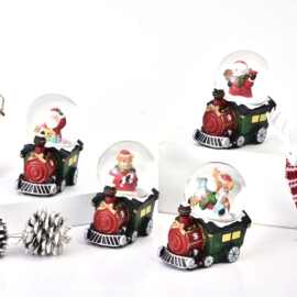 圣诞节透明玻璃水球摆件音乐雪花水晶球装饰品 树脂工艺品