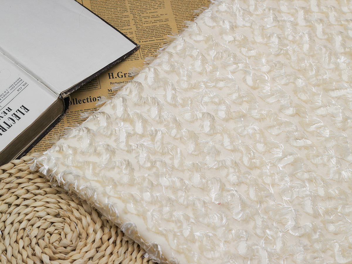 波流蘇亮糸カット花縞生地シフォン生地春夏女装上着ワンピースファッション生地