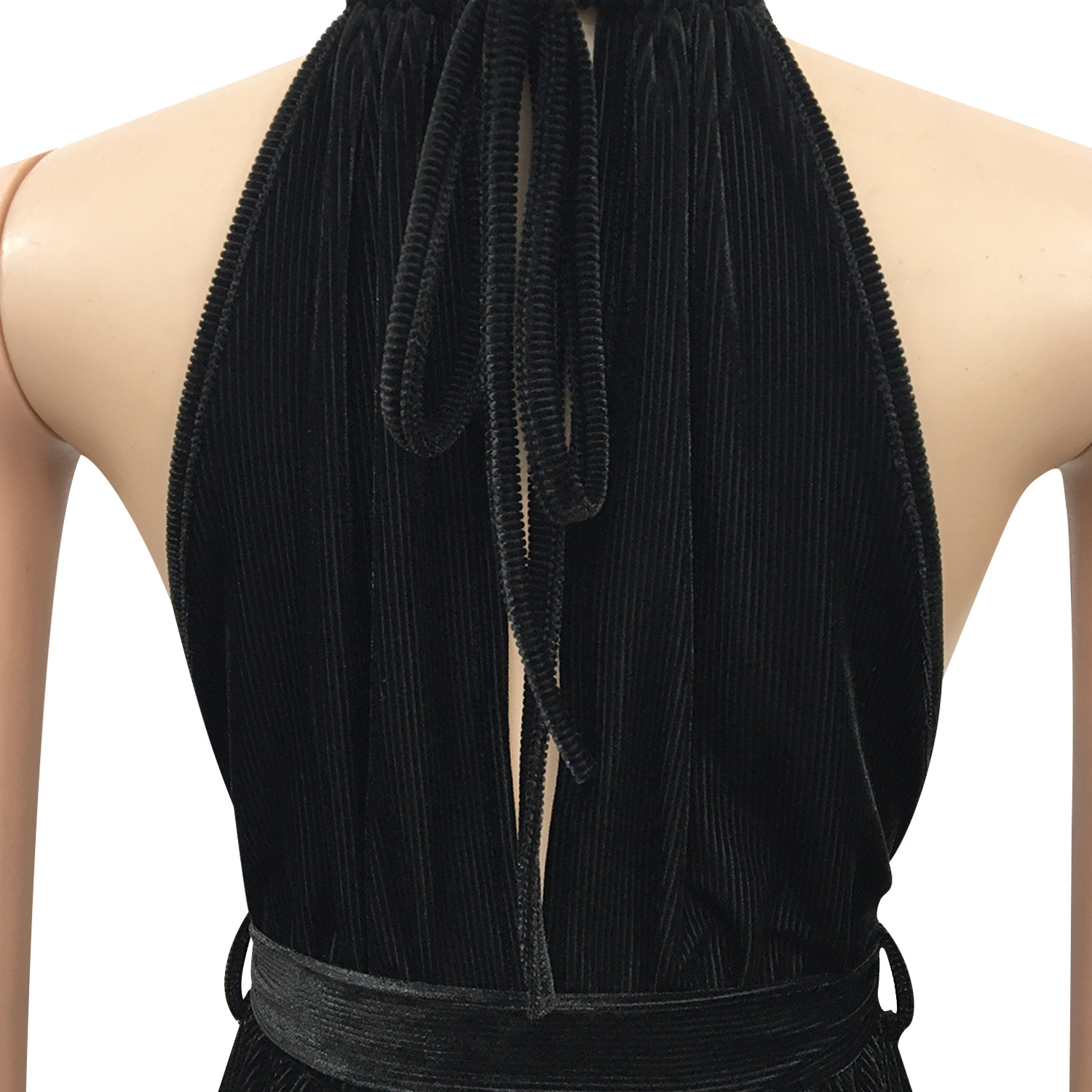 Sexy Lace Up Stretch Split Women Jumpsuit