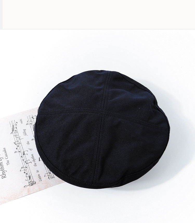 Hot Selling Fashion Embroidered Beret Navy Wild Sun Octagonal Hat Wholesale display picture 7