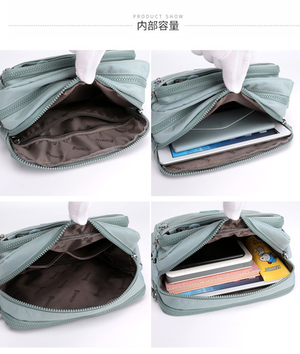Women's Nylon Crossbody Bag  New Trendy Middle-Aged Women's Handbag Korean Style Casual Commute Shoulder Bag for Mothers Wholesale