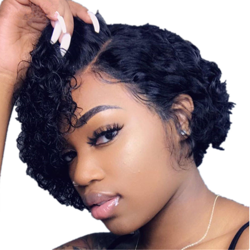 Women's Gender Women's Simple Style Holiday Home High Temperature Wire Short Curly Hair Wigs