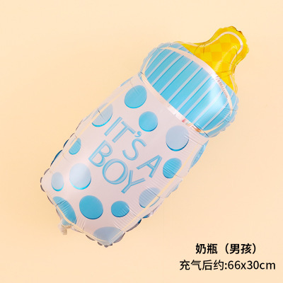Bebé de un mes de edad suministros de fiesta de cumpleaños botella de bebé globo de película de aluminio Carro de bebé globo de papel de aluminio al por mayor image 6
