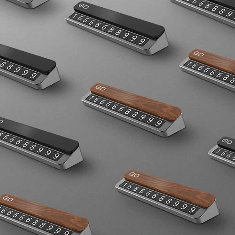 Автомобильный временный парковочный номер скрытый номер движущийся номерной знак 3D стерео металлический парковочный знак светящаяся парковочная карта