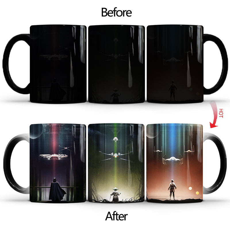 Cross-Border Star Wars Star Wars color changing mug ceramic thermal gradient magic coffee cup wholesale