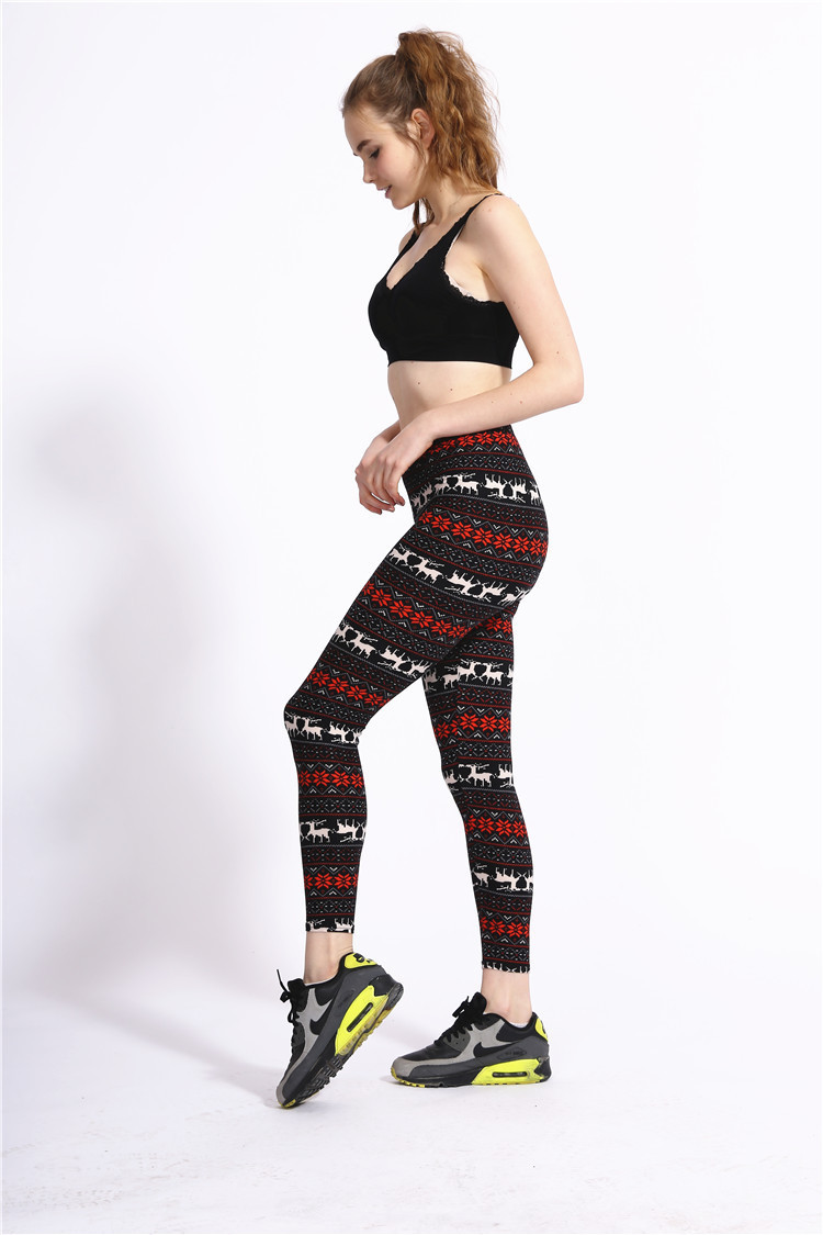 Simple Style Snowflake Spandex Polyester Ankle-length Leggings display picture 89