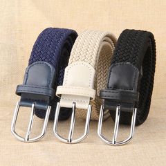 Canvas belt for women and men, stylish casual Korean version, extended elastic Ins style military belt, simple