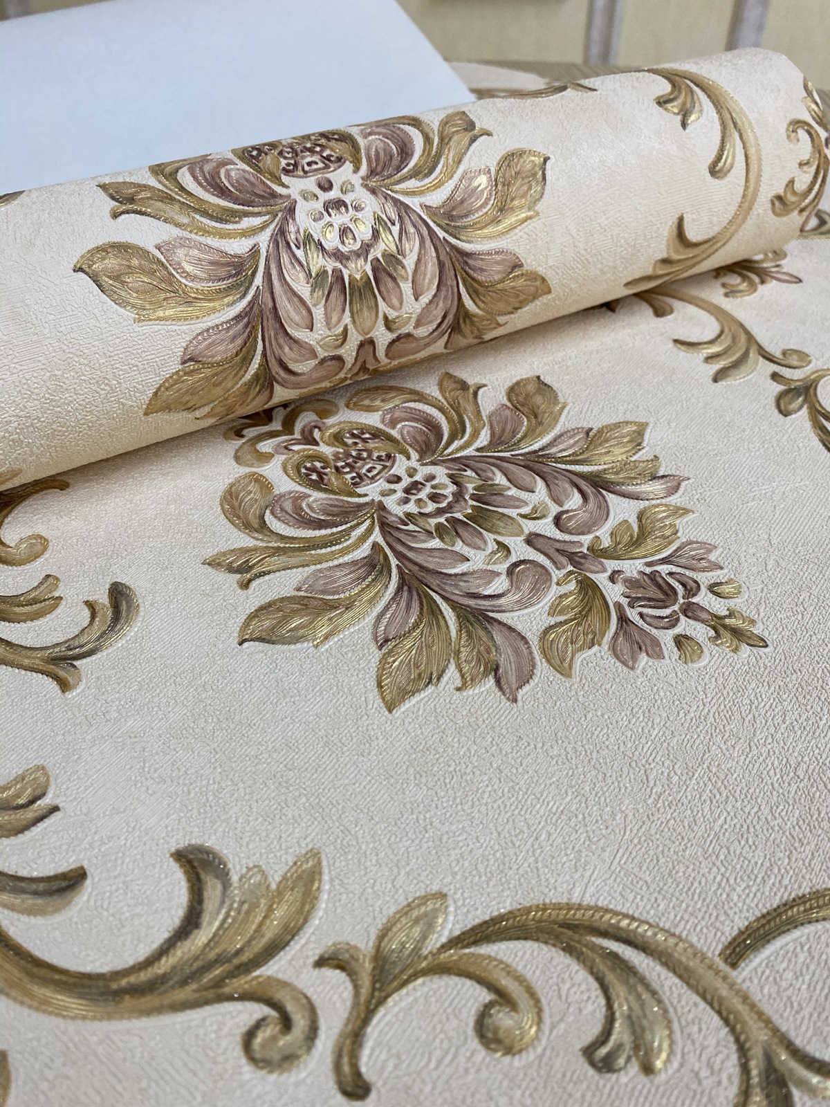 high-grade pvc Non-woven fabric waterproof Antifungal wallpaper wallpaper Empty Stock Handle autohesion Special Offer Handle