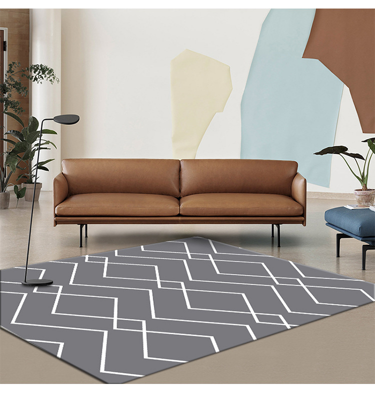 北欧简约地毯,客厅茶几垫,卧室床边满铺毯,酒店地垫