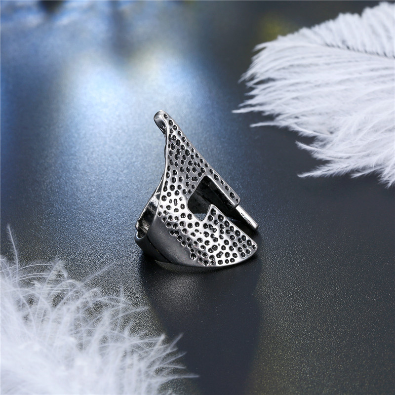 Anillo Punk Personalizado Para Hombre, Héroe De Sparta, Anillo De Máscara De Casco display picture 6